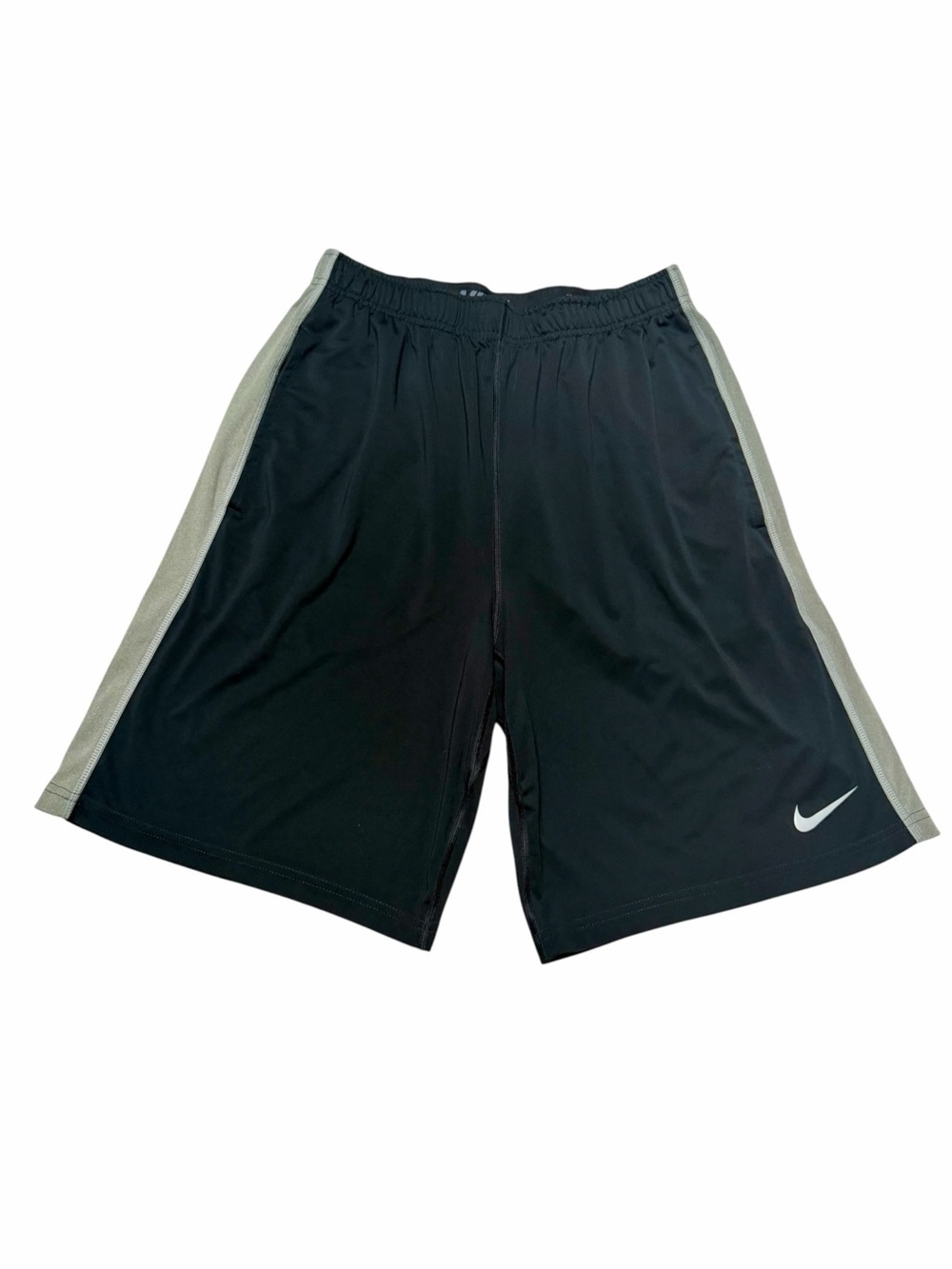 Nike Dri-FIT Athletic Training Shorts Black Gray Side Stripe Men’s M